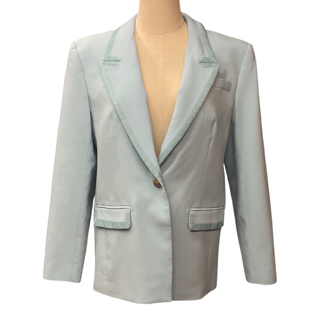 J. Crew Vivienne Collared Blazer in Italian Stretch Merino Wool Blend‎ Size 10 - Picture 2 of 10